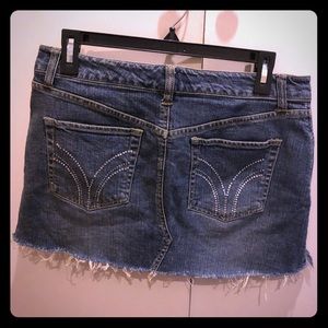 Jean mini skirt with rhinestones